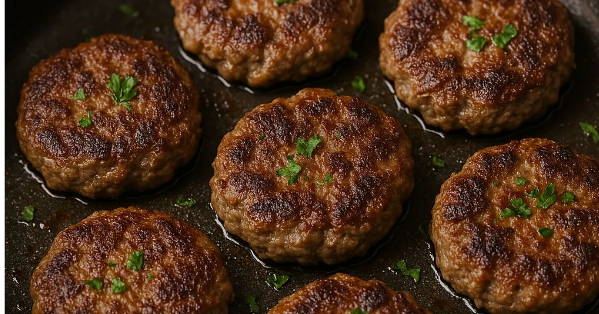 ground beef and sausage
