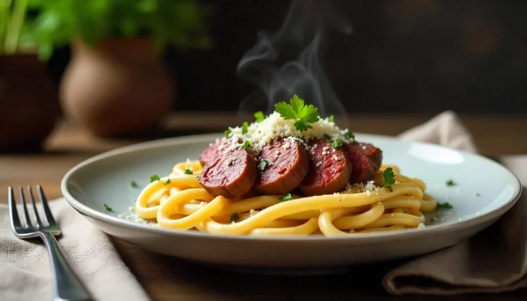 beef steak pasta