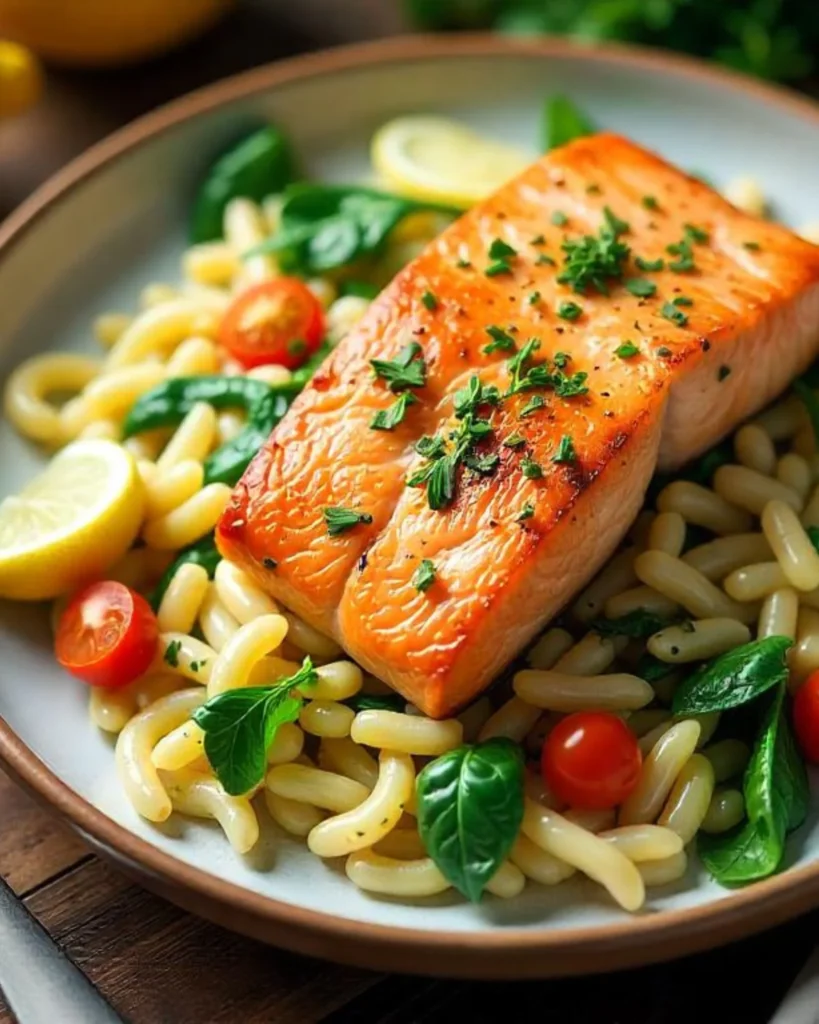 salmon orzo recipe